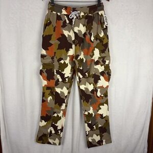 LRG Lifted Research Group Sweatpants Camo Fall Leaves Men's Drawstring Small NWT